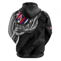 Hawaii King Flag Hoodie Hawaiian Maile Lei LT05 - Polynesian Pride