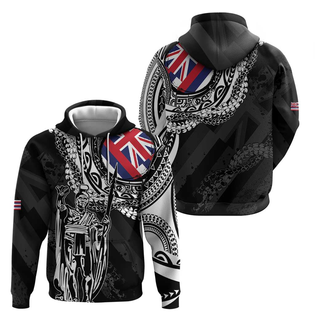 Hawaii King Flag Hoodie Hawaiian Maile Lei LT05 - Polynesian Pride