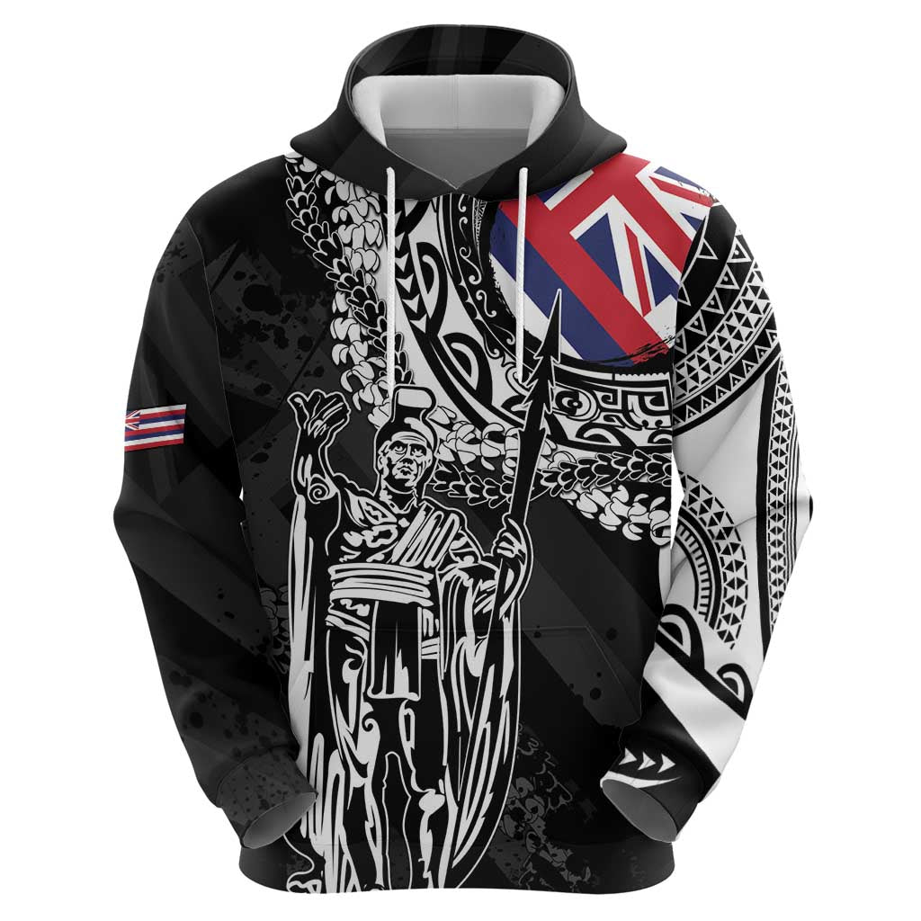 Hawaii King Flag Hoodie Hawaiian Maile Lei LT05 - Polynesian Pride