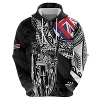Hawaii King Flag Hoodie Hawaiian Maile Lei LT05 - Polynesian Pride