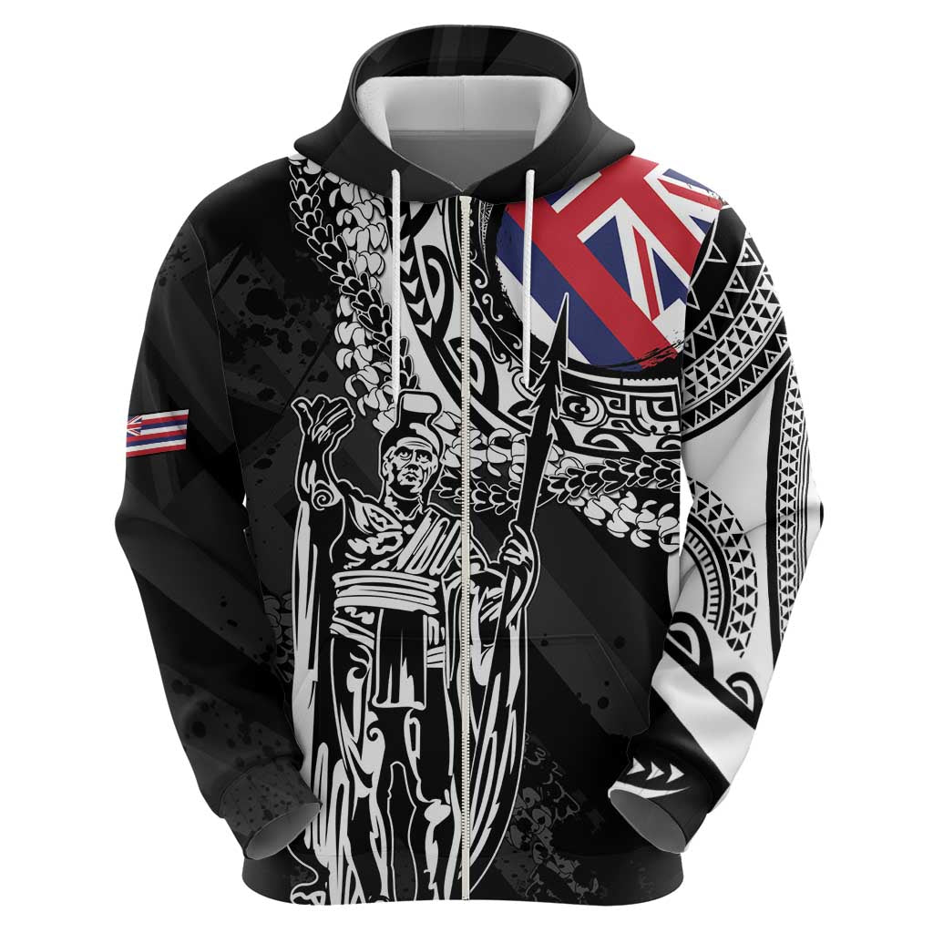 Hawaii King Flag Hoodie Hawaiian Maile Lei LT05 - Polynesian Pride