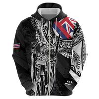 Hawaii King Flag Hoodie Hawaiian Maile Lei LT05 - Polynesian Pride