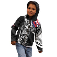 Hawaii King Flag Kid Hoodie Hawaiian Maile Lei LT05 - Polynesian Pride