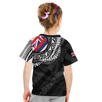 Hawaii King Flag Kid T Shirt Hawaiian Maile Lei - Polynesian Pride