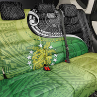 New Zealand Cook Islands Back Car Seat Cover Maori Tiki With Circle Stars Turtle LT05 - Polynesian Pride