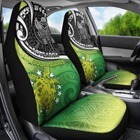 New Zealand Cook Islands Car Seat Cover Maori Tiki With Circle Stars Turtle LT05 - Polynesian Pride