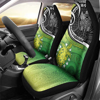 New Zealand Cook Islands Car Seat Cover Maori Tiki With Circle Stars Turtle LT05 - Polynesian Pride
