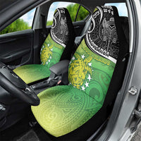 New Zealand Cook Islands Car Seat Cover Maori Tiki With Circle Stars Turtle LT05 - Polynesian Pride