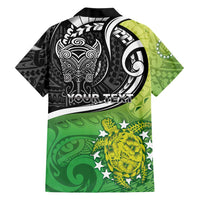 Personalised New Zealand Cook Islands Family Matching Puletasi and Hawaiian Shirt Maori Tiki With Circle Stars Turtle LT05 - Polynesian Pride