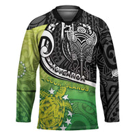 Personalised New Zealand Cook Islands Hockey Jersey Maori Tiki With Circle Stars Turtle LT05 Unisex Multicolor - Polynesian Pride