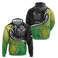 Personalised New Zealand Cook Islands Hoodie Maori Tiki With Circle Stars Turtle LT05 - Polynesian Pride