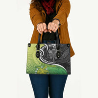 New Zealand Cook Islands Leather Bag Maori Tiki With Circle Stars Turtle LT05 - Polynesian Pride