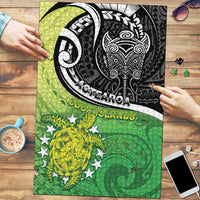 New Zealand Cook Islands Puzzle Maori Tiki With Circle Stars Turtle LT05 Multicolor - Polynesian Pride