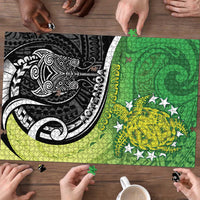 New Zealand Cook Islands Puzzle Maori Tiki With Circle Stars Turtle LT05 - Polynesian Pride