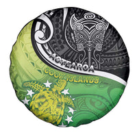 New Zealand Cook Islands Spare Tire Cover Maori Tiki With Circle Stars Turtle LT05 - Polynesian Pride
