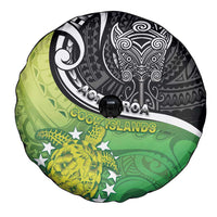 New Zealand Cook Islands Spare Tire Cover Maori Tiki With Circle Stars Turtle LT05 - Polynesian Pride