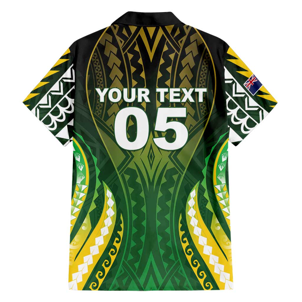 Custom Cook Islands Rugby Family Matching Mermaid Dress and Hawaiian Shirt Unique Style Green Version LT05 - Polynesian Pride
