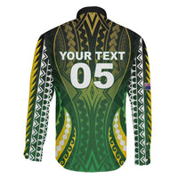 Custom Cook Islands Rugby Family Matching Mermaid Dress and Hawaiian Shirt Unique Style Green Version LT05 - Polynesian Pride