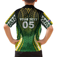 Custom Cook Islands Rugby Family Matching Summer Maxi Dress and Hawaiian Shirt Unique Style Green Version LT05 - Polynesian Pride