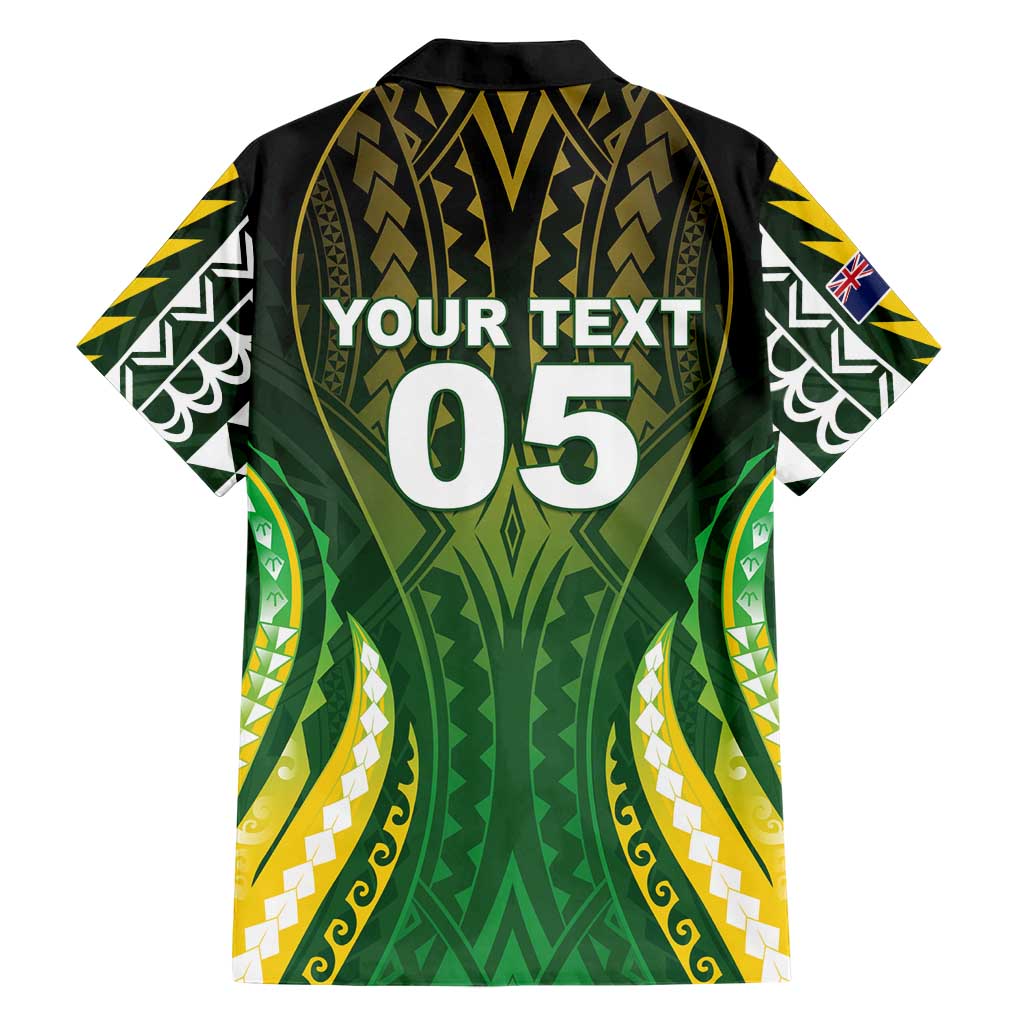 Custom Cook Islands Rugby Family Matching Summer Maxi Dress and Hawaiian Shirt Unique Style Green Version LT05 - Polynesian Pride