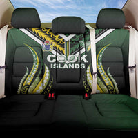 Cook Islands Rugby Back Car Seat Cover Unique Style Black Version - Polynesian Pride