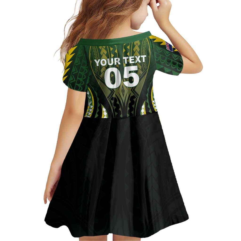 Custom Cook Islands Rugby Family Matching Summer Maxi Dress and Hawaiian Shirt Unique Style Black Version LT05 - Polynesian Pride
