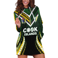 Custom Cook Islands Rugby Hoodie Dress Unique Style Black Version LT05 Black - Polynesian Pride
