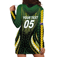 Custom Cook Islands Rugby Hoodie Dress Unique Style Black Version LT05 - Polynesian Pride
