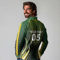 Custom Cook Islands Rugby Long Sleeve Polo Shirt Unique Style Black Version LT05 - Polynesian Pride