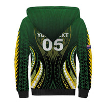 Custom Cook Islands Rugby Sherpa Hoodie Unique Style Black Version LT05 - Polynesian Pride