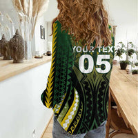 Custom Cook Islands Rugby Women Casual Shirt Unique Style Black Version LT05 - Polynesian Pride
