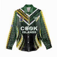 Custom Cook Islands Rugby Women Casual Shirt Unique Style Black Version LT05 - Polynesian Pride