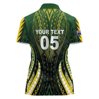 Custom Cook Islands Rugby Women Polo Shirt Unique Style Black Version LT05 - Polynesian Pride
