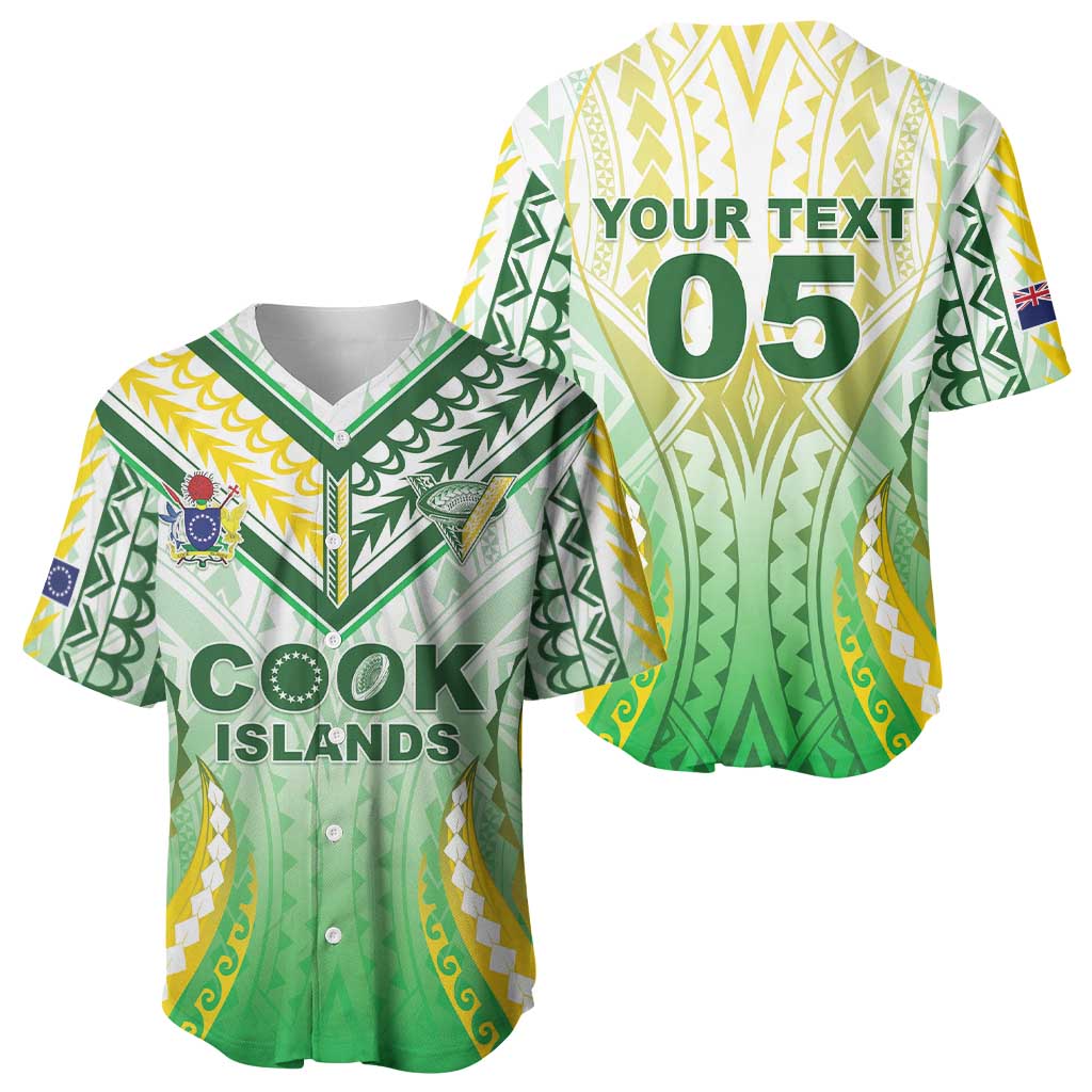 Custom Cook Islands Rugby Baseball Jersey Unique Style White Version - Polynesian Pride
