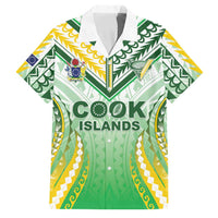 Custom Cook Islands Rugby Family Matching Long Sleeve Bodycon Dress and Hawaiian Shirt Unique Style White Version LT05 Dad's Shirt - Short Sleeve White - Polynesian Pride