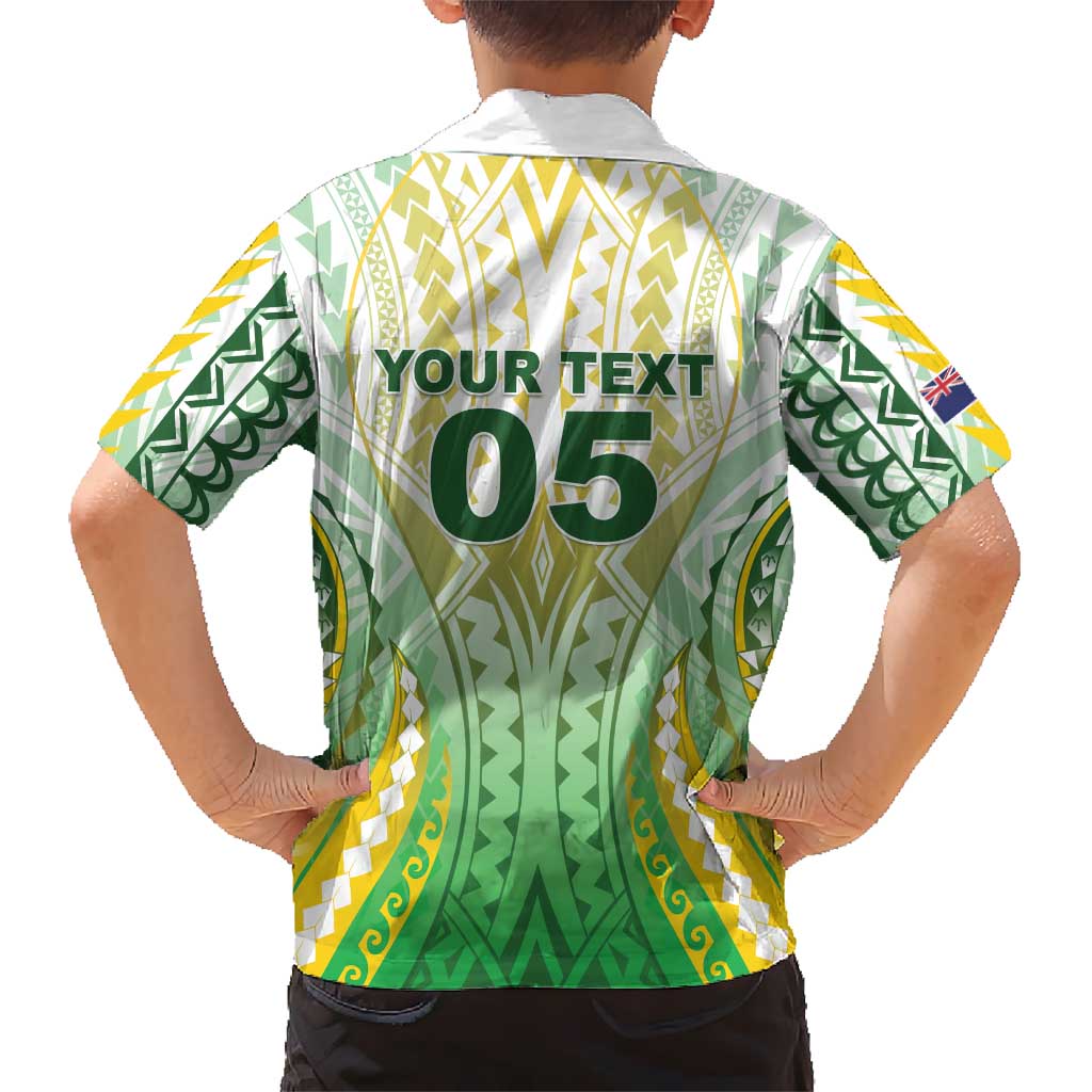 Custom Cook Islands Rugby Family Matching Off Shoulder Short Dress and Hawaiian Shirt Unique Style White Version LT05 - Polynesian Pride