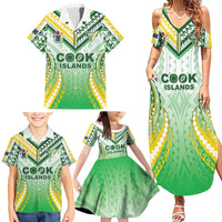 Custom Cook Islands Rugby Family Matching Summer Maxi Dress and Hawaiian Shirt Unique Style White Version LT05 - Polynesian Pride