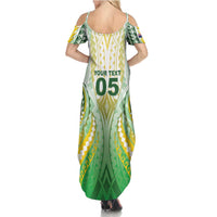 Custom Cook Islands Rugby Family Matching Summer Maxi Dress and Hawaiian Shirt Unique Style White Version LT05 - Polynesian Pride