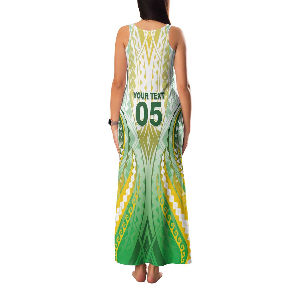 Custom Cook Islands Rugby Family Matching Tank Maxi Dress and Hawaiian Shirt Unique Style White Version LT05 - Polynesian Pride