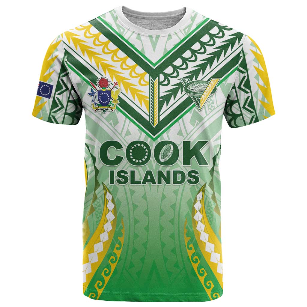Custom Cook Islands Rugby T Shirt Unique Style White Version - Polynesian Pride