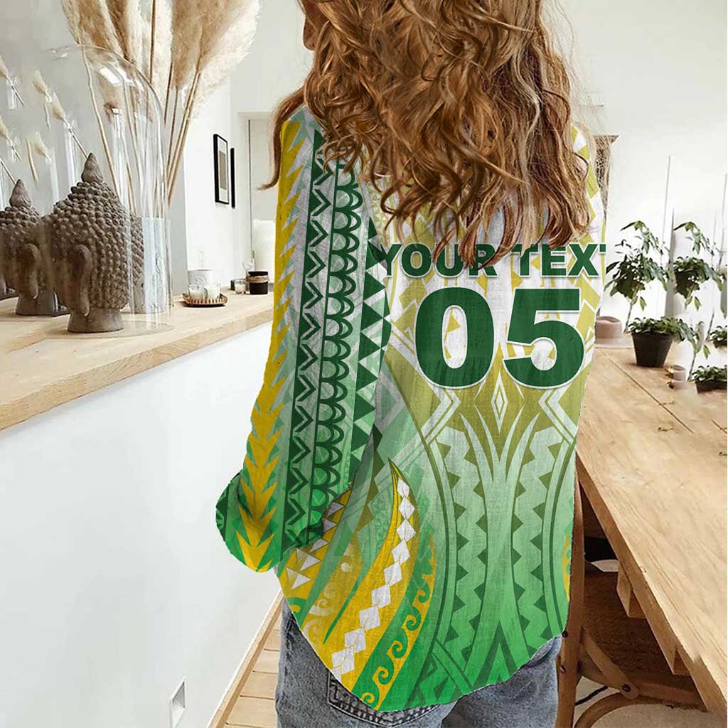 Custom Cook Islands Rugby Women Casual Shirt Unique Style White Version LT05 - Polynesian Pride