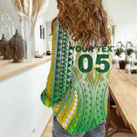 Custom Cook Islands Rugby Women Casual Shirt Unique Style White Version LT05 - Polynesian Pride