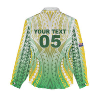 Custom Cook Islands Rugby Women Casual Shirt Unique Style White Version LT05 - Polynesian Pride