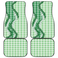 Green Hawaii Palaka Car Mats Hawaiian Honohono Lei
