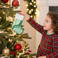 Green Hawaii Palaka Christmas Stocking Hawaiian Honohono Lei LT05 - Polynesian Pride