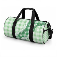 Green Hawaii Palaka Duffle Bag Hawaiian Honohono Lei