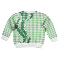 Green Hawaii Palaka Kid Ugly Christmas Sweater Hawaiian Honohono Lei LT05 - Polynesian Pride