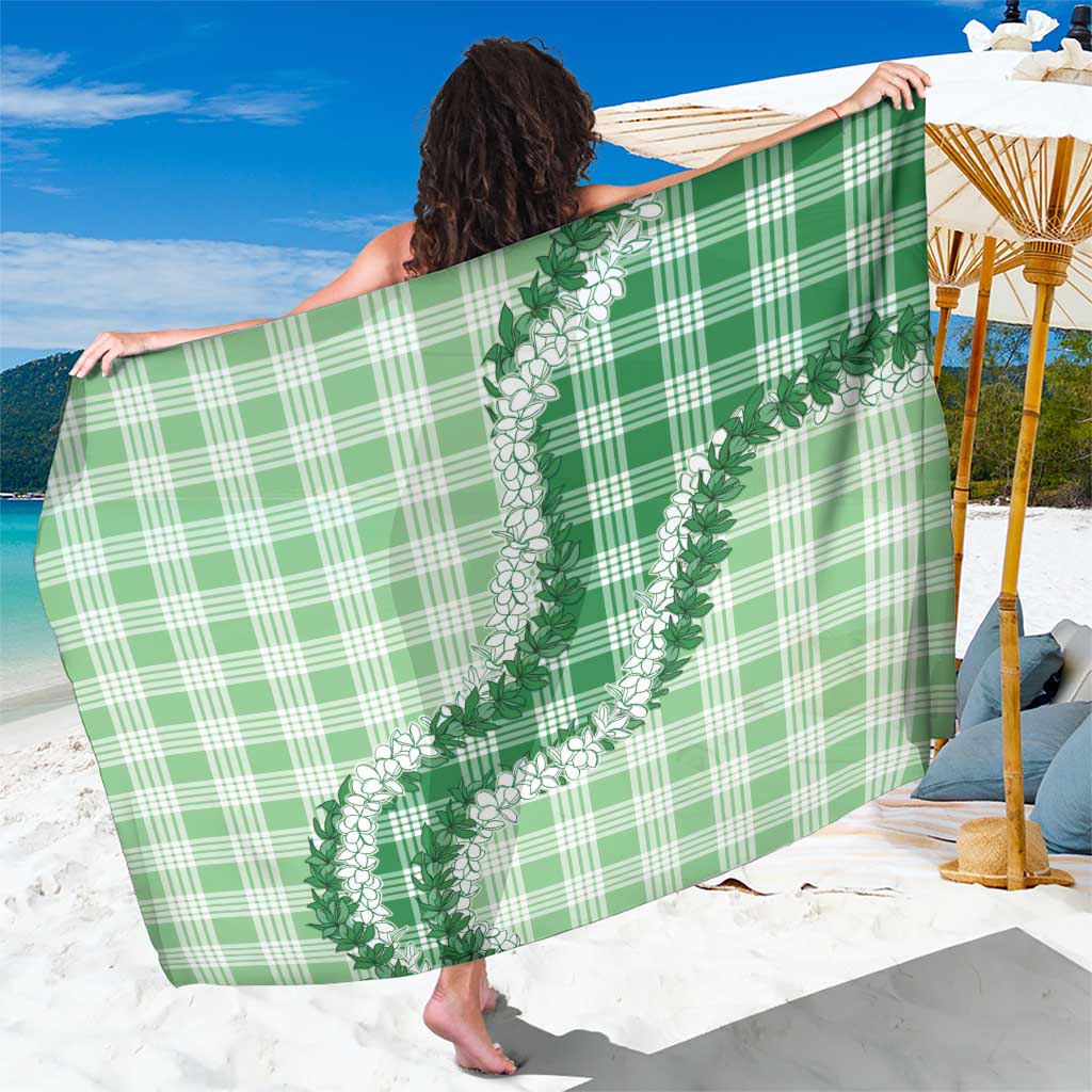 Green Hawaii Palaka Sarong Hawaiian Honohono Lei LT05 One Size 44 x 66 inches Green - Polynesian Pride