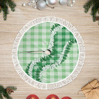 Green Hawaii Palaka Tree Skirt Hawaiian Honohono Lei LT05 Fringed Green - Polynesian Pride