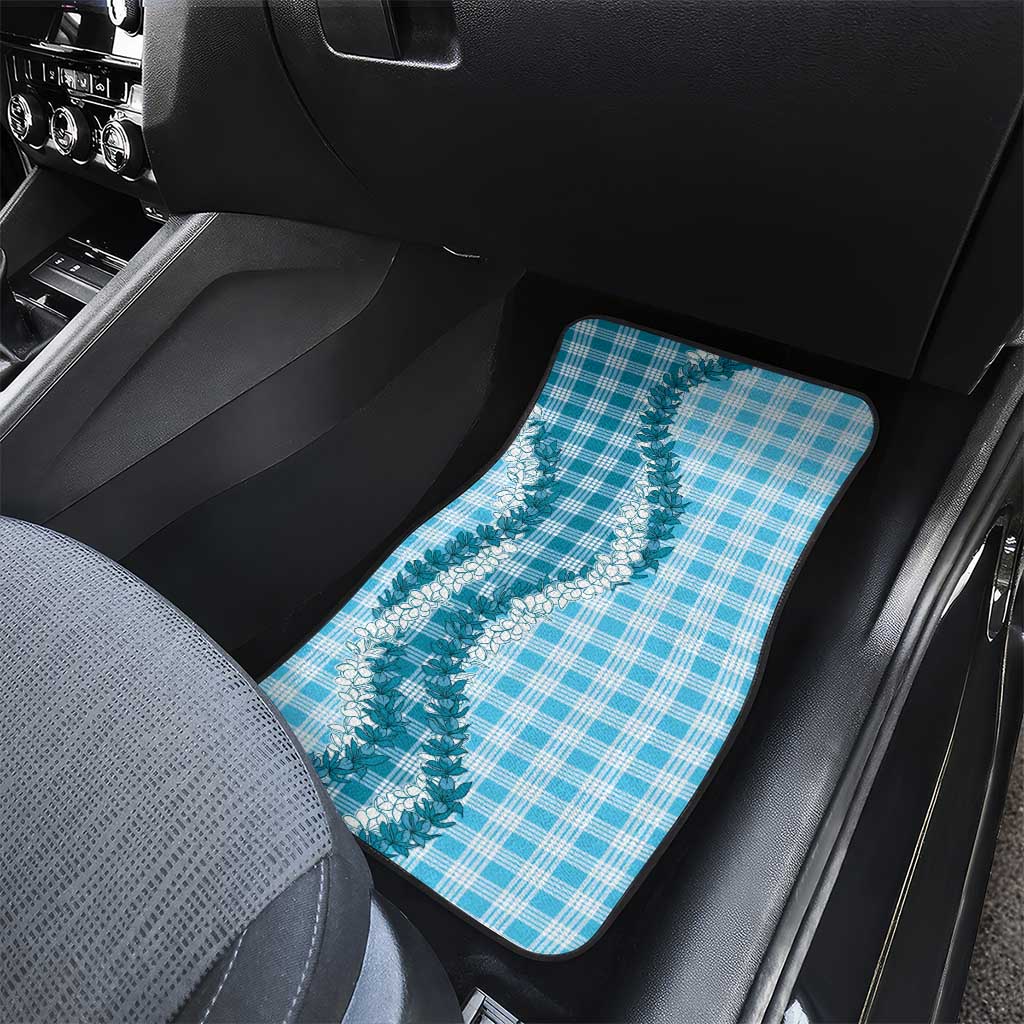 Blue Hawaii Palaka Car Mats Hawaiian Honohono Lei